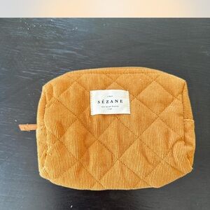 Sézane Quilted Cosmetic Bag in Mustard